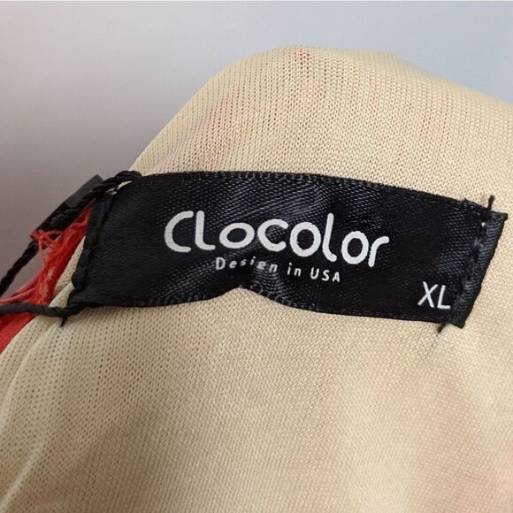 NWT CLOCOLOR Coral Lace Party Midi Dress XL - Picture 4 of 8